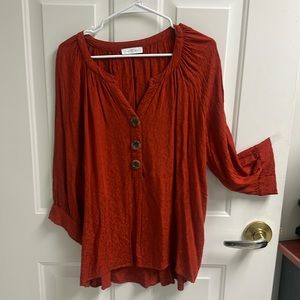 3/4 sleeve, v-neck tunic